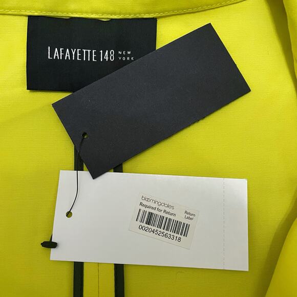 NEW Lafayette 148 New York Zip Up Jacket Parakeet Yellow - Size P (Petite Small) - Picture 5 of 12
